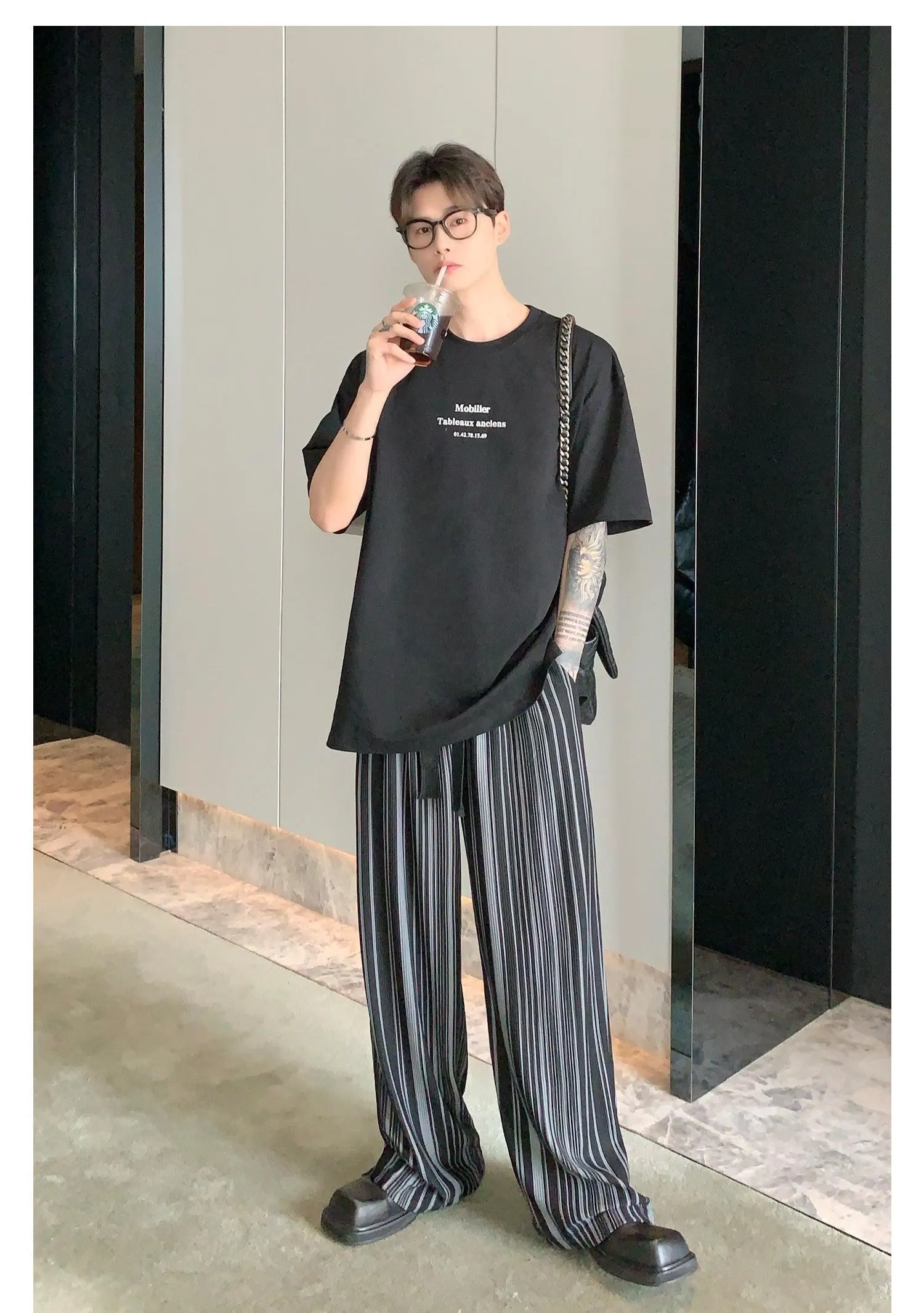 Oversized Text Print T-shirt