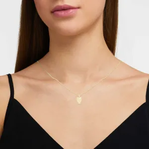Owl Cubic Zirconia Pendant With Necklace Set 14K Gold Filled