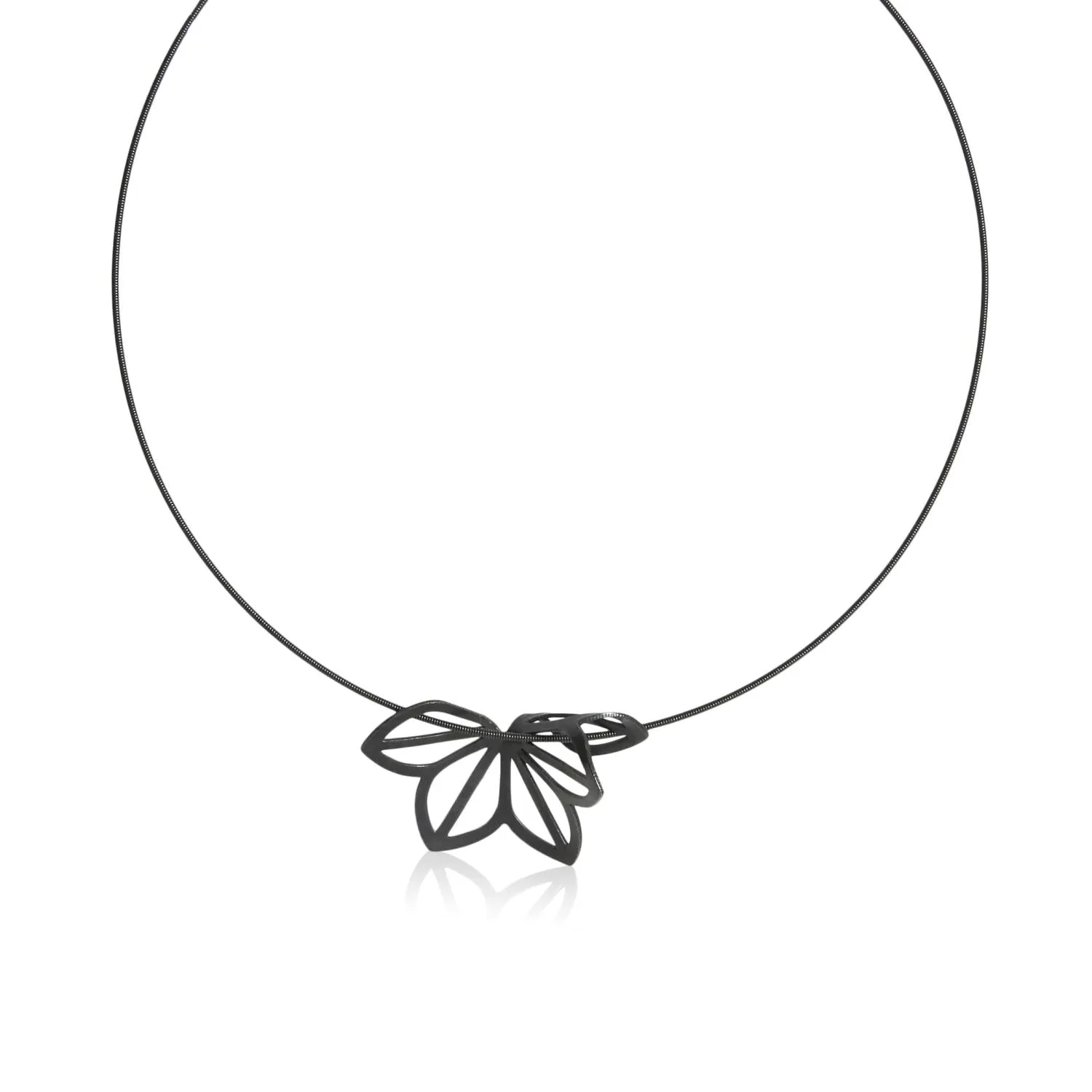 Oxidized Anise Fold Cable Necklace