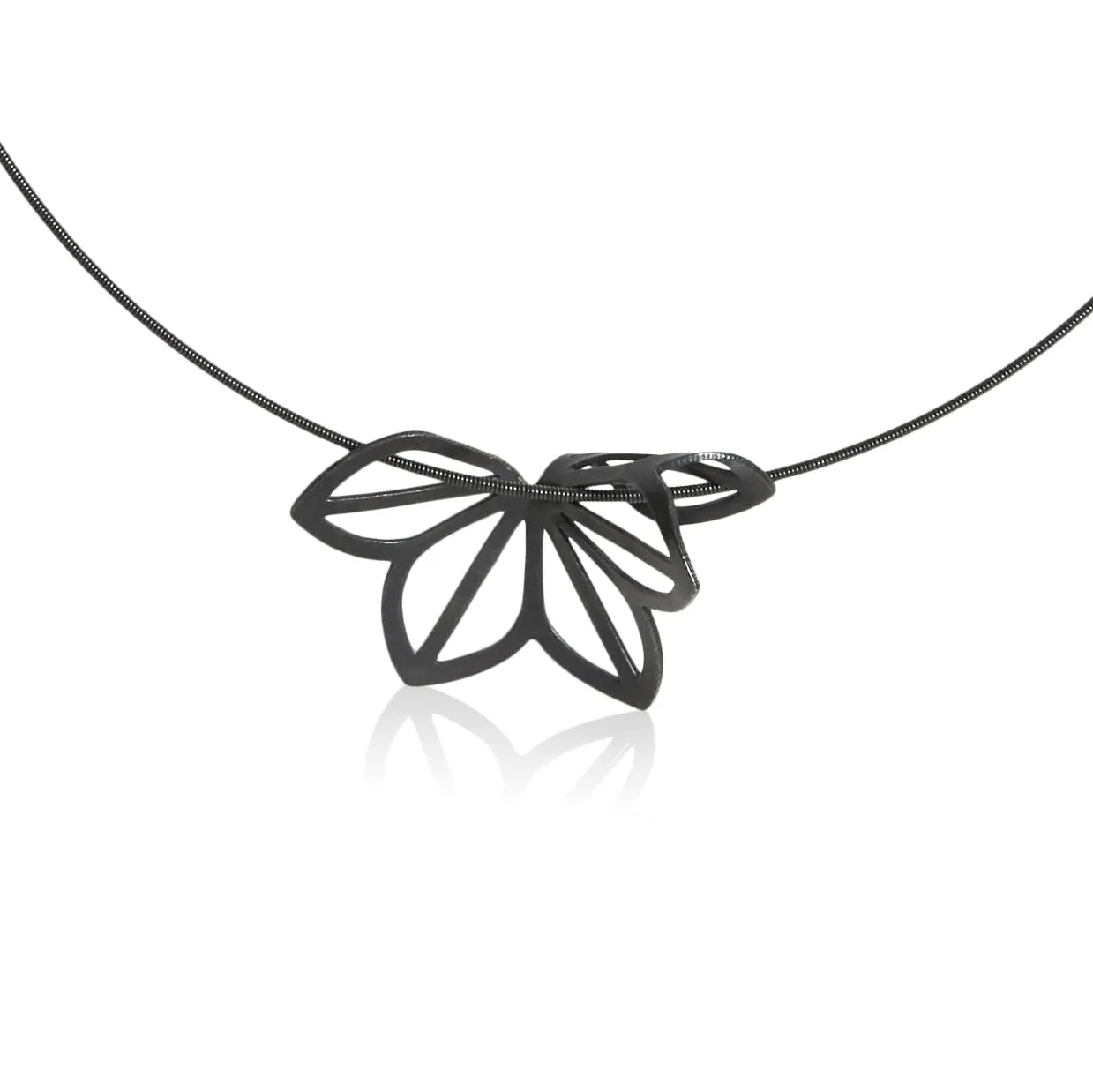 Oxidized Anise Fold Cable Necklace