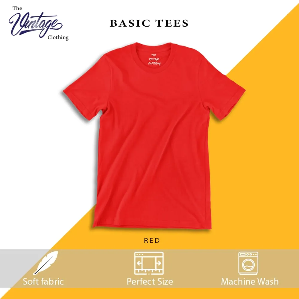 Pack of 4 plain Half sleeves T-Shirt