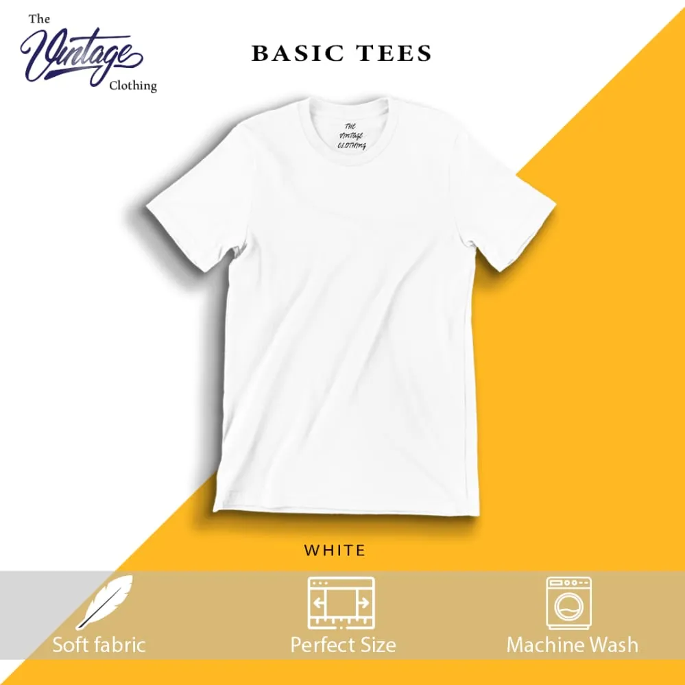 Pack of 4 plain Half sleeves T-Shirt