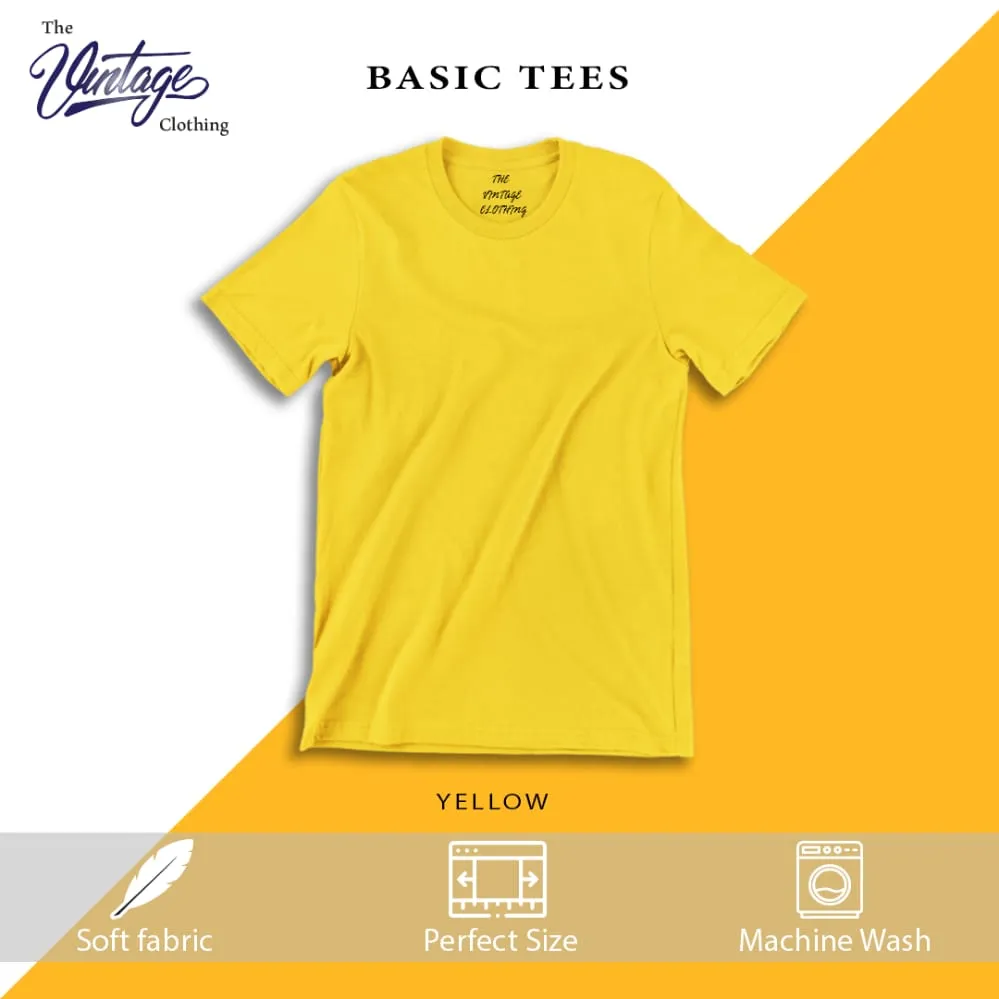 Pack of 4 plain Half sleeves T-Shirt