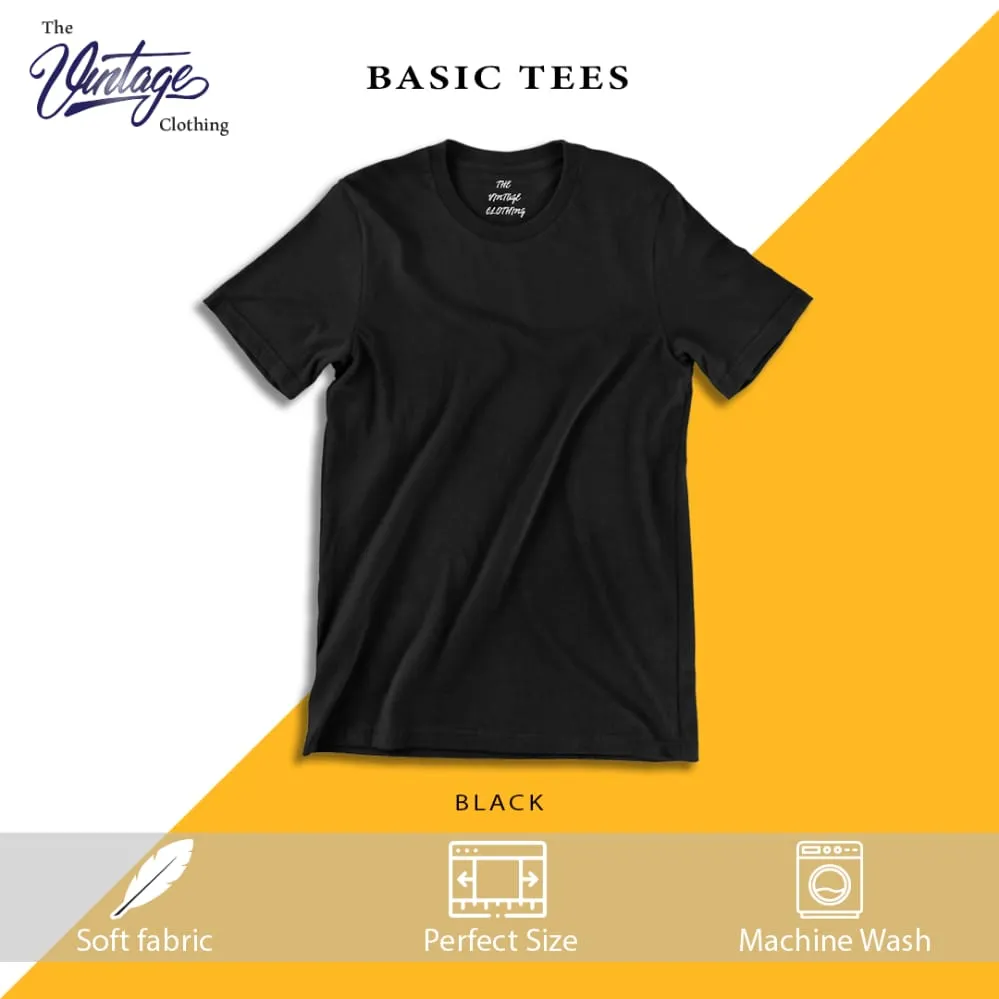 Pack of 5 round neck half sleeves T-shirts