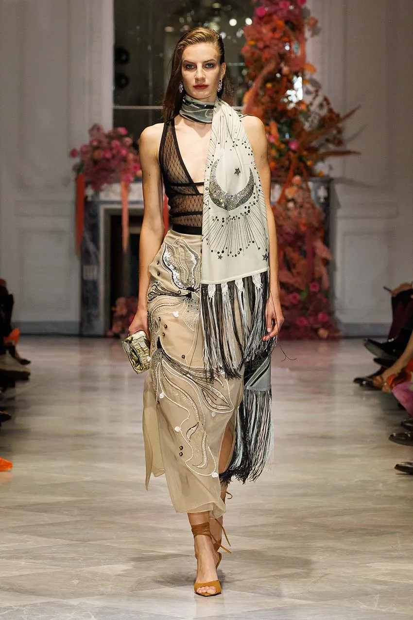 Pantone Dualities Night Fringed Scarf