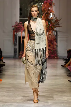 Pantone Dualities Night Fringed Scarf