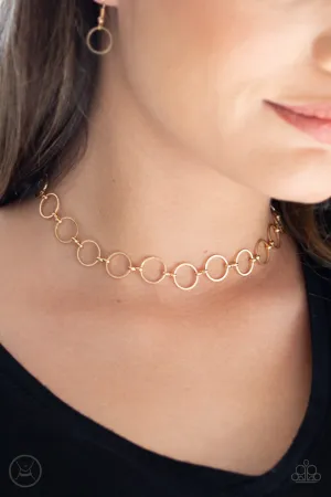 Paparazzi - Metro Spunk - Gold Choker Necklace - Accessories