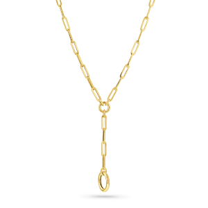 Paperclip Loop Charm Necklace Y Chain