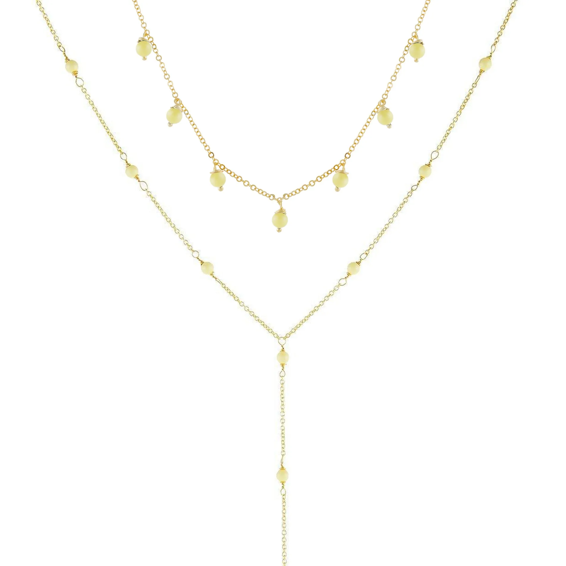 Pastel Pearl Choker X Lariat Combo Set
