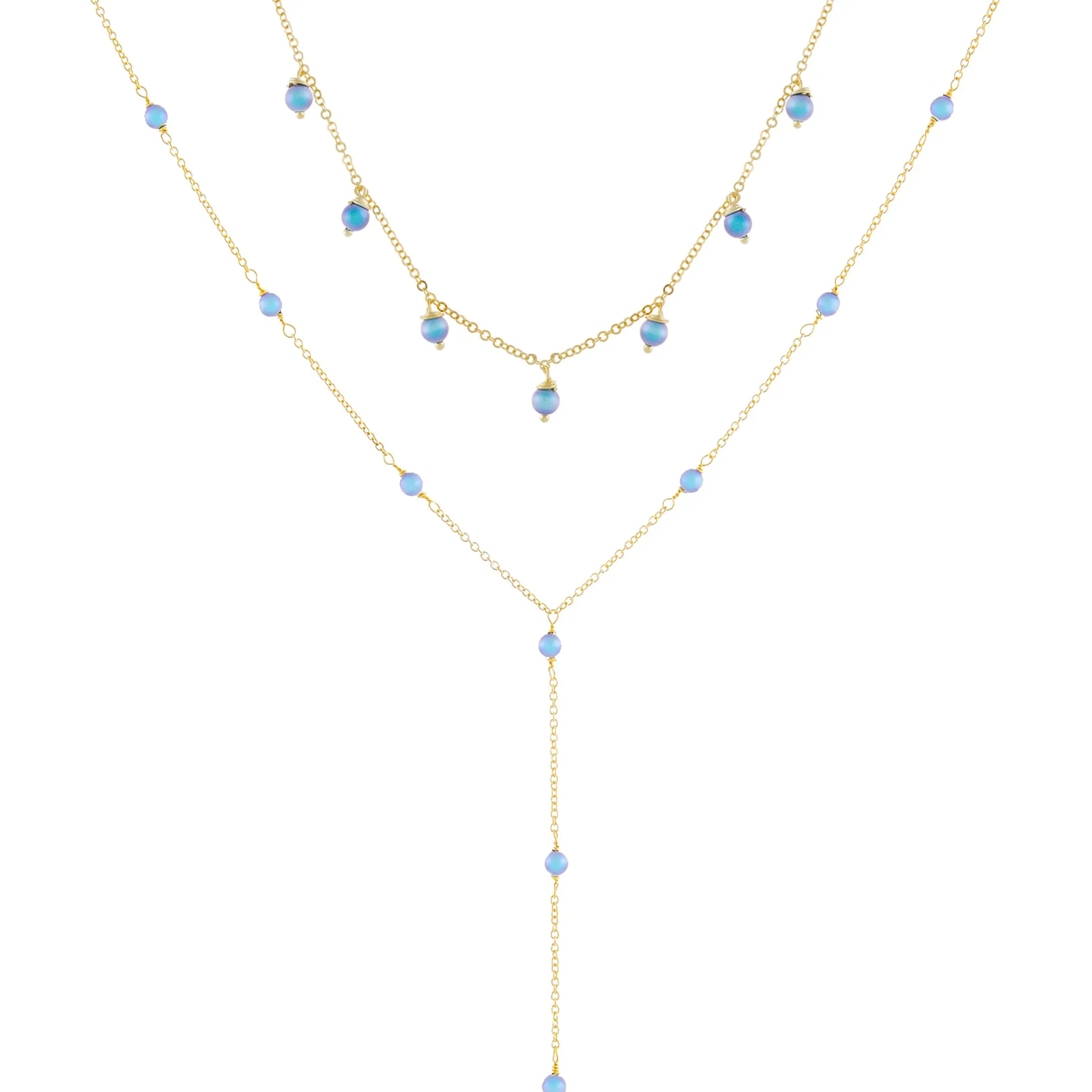 Pastel Pearl Choker X Lariat Combo Set