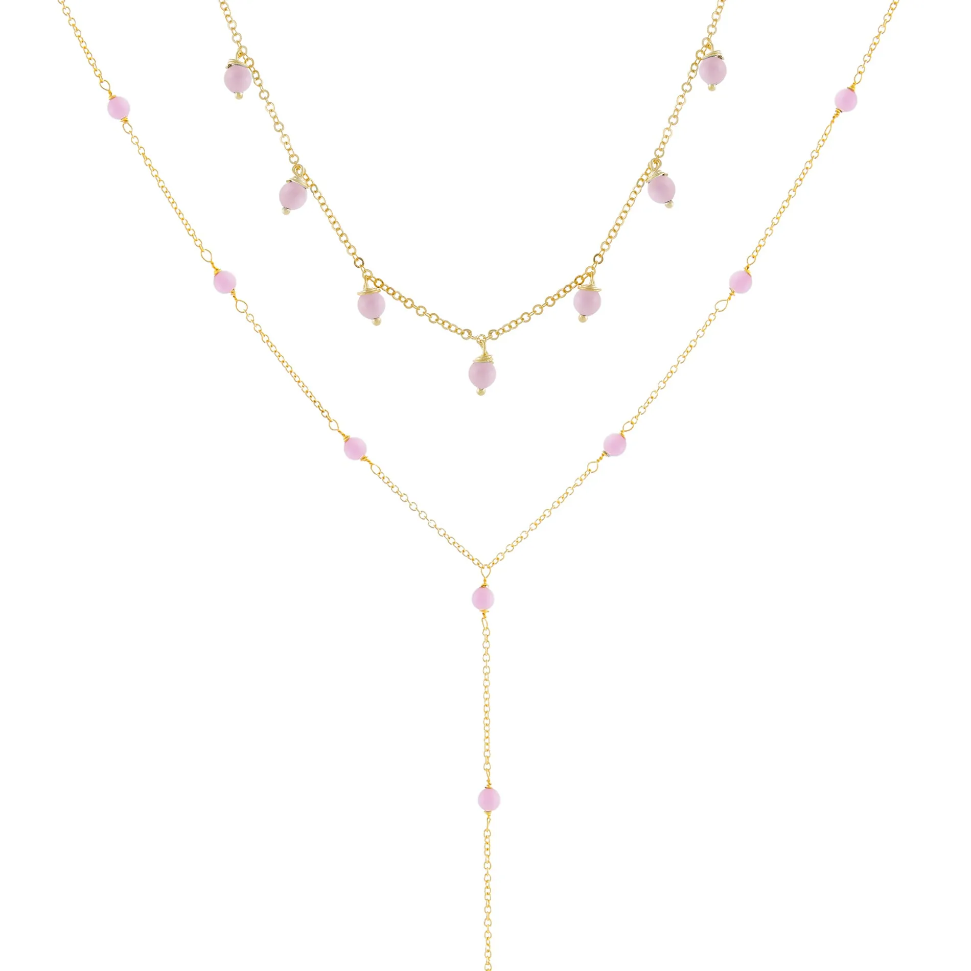 Pastel Pearl Choker X Lariat Combo Set