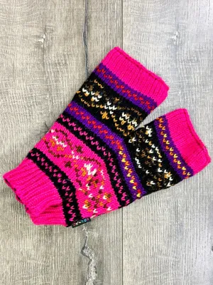 Patterned Wool Handwarmers