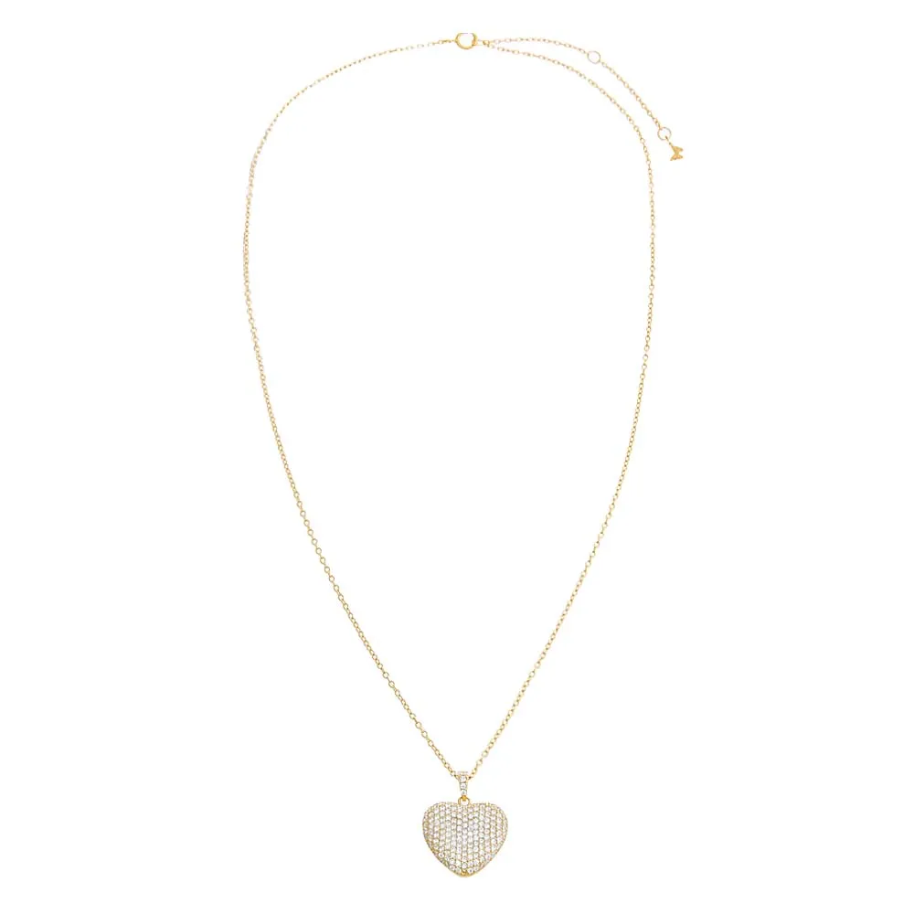 Pavé 3D Heart Necklace