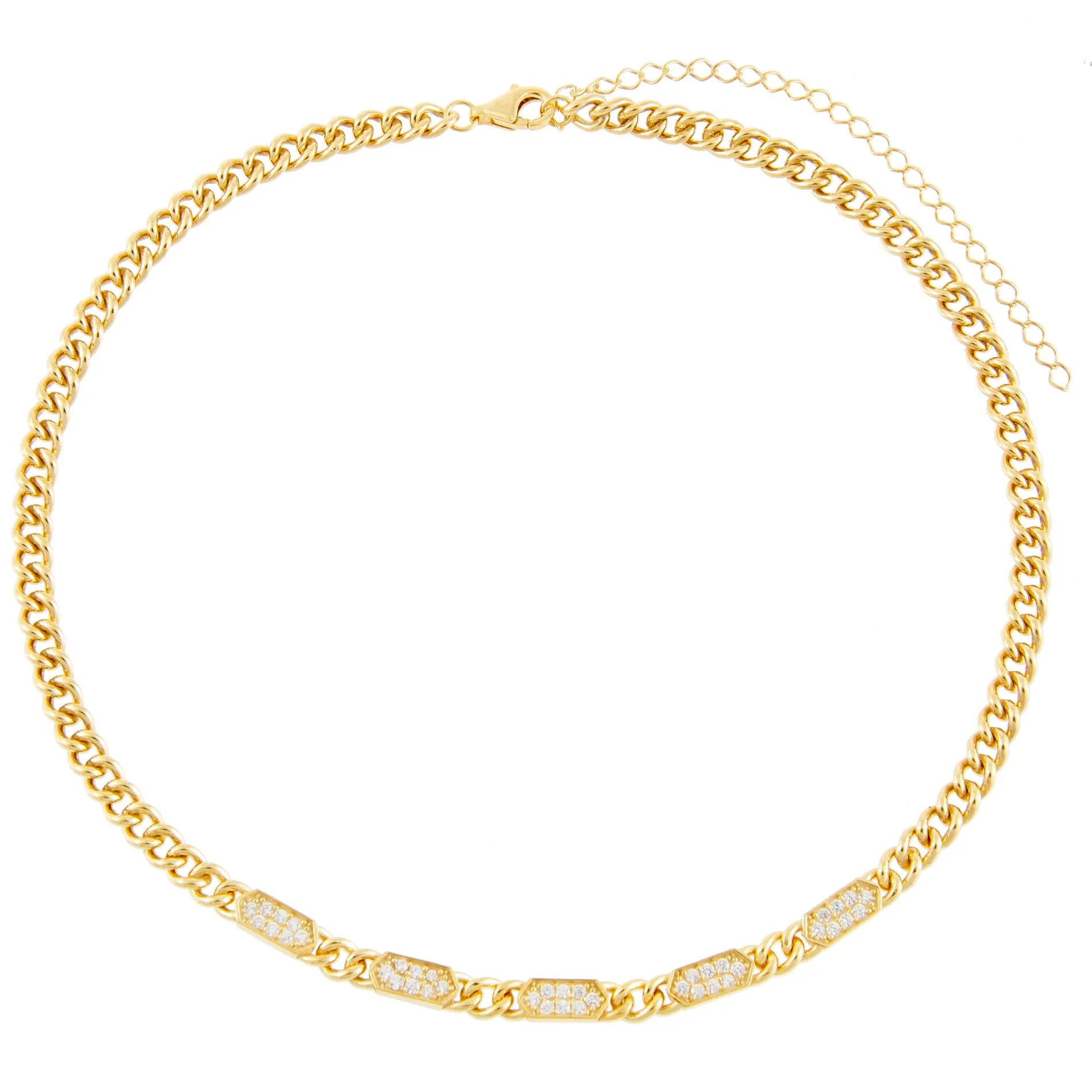 Pavé Bars Chain Choker