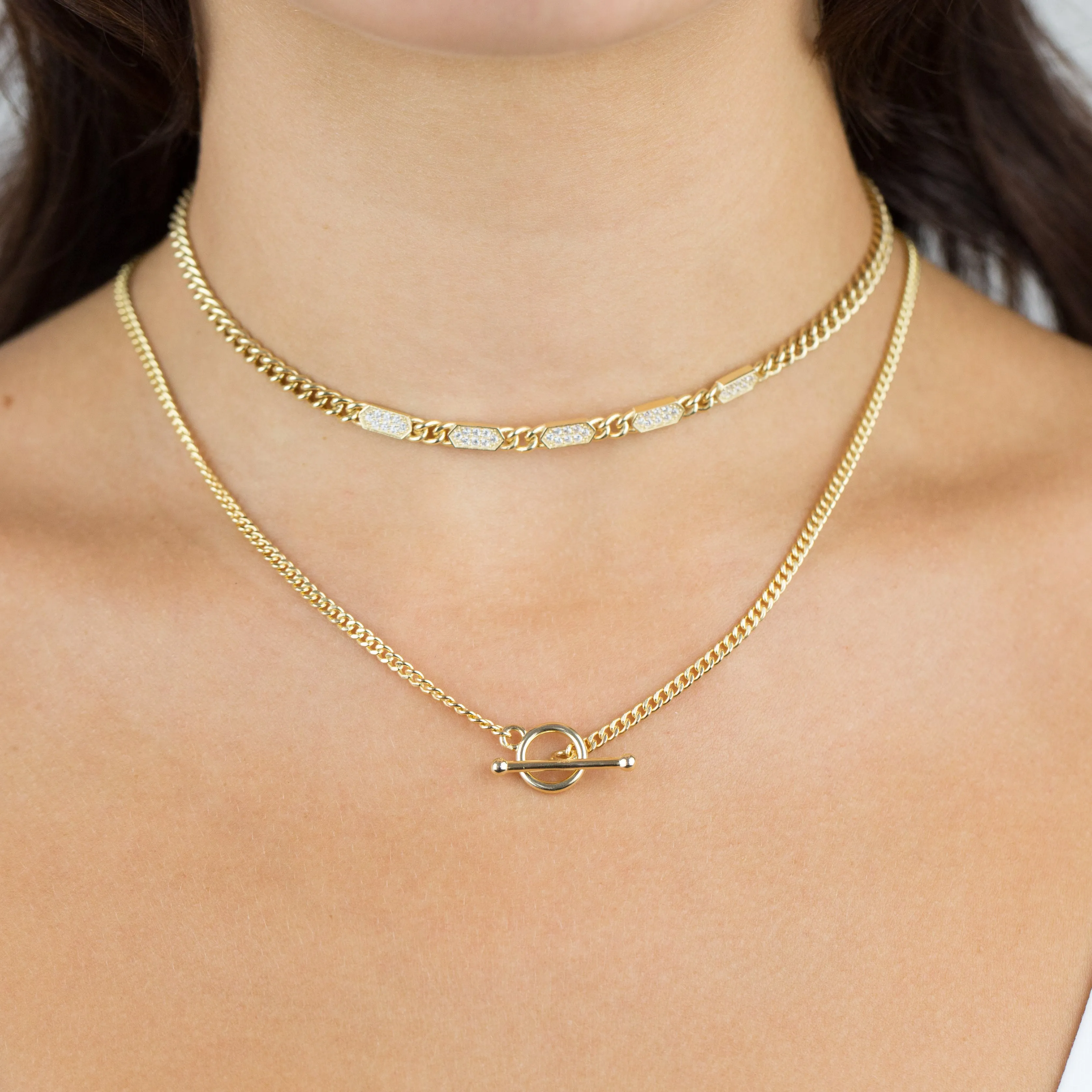 Pavé Bars Chain Choker