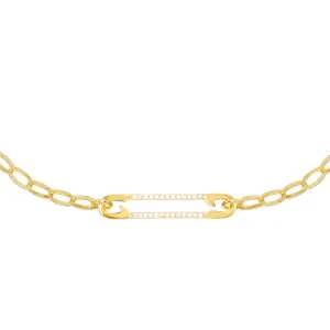 Pavé Safety Pin Choker