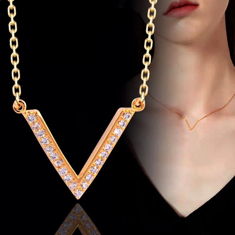 Pave Zircon Circle Pendant Choker Chain Necklace For Women Jewelry