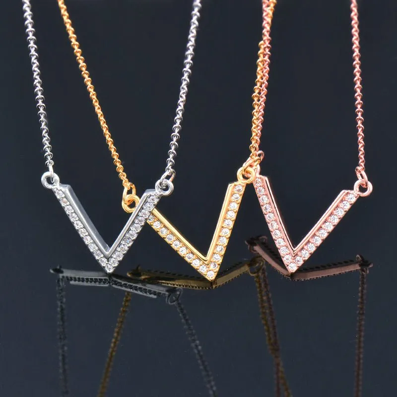 Pave Zircon Circle Pendant Choker Chain Necklace For Women Jewelry