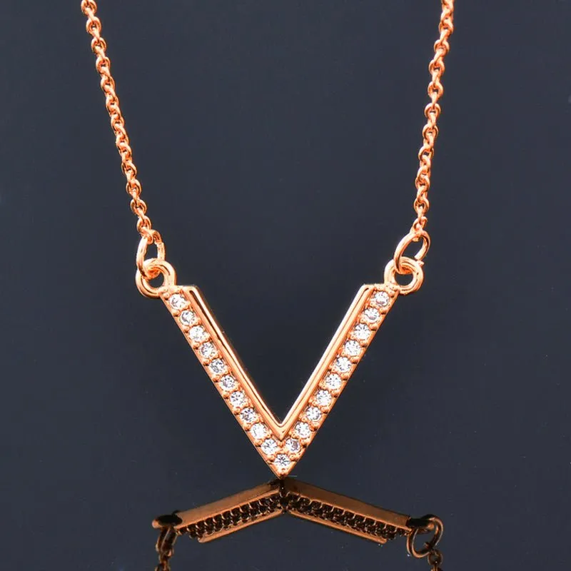 Pave Zircon Circle Pendant Choker Chain Necklace For Women Jewelry