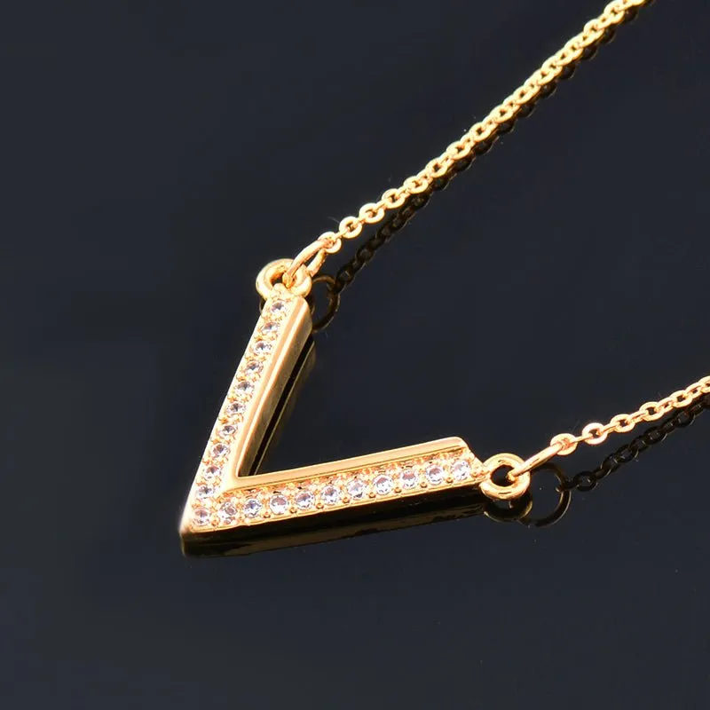 Pave Zircon Circle Pendant Choker Chain Necklace For Women Jewelry