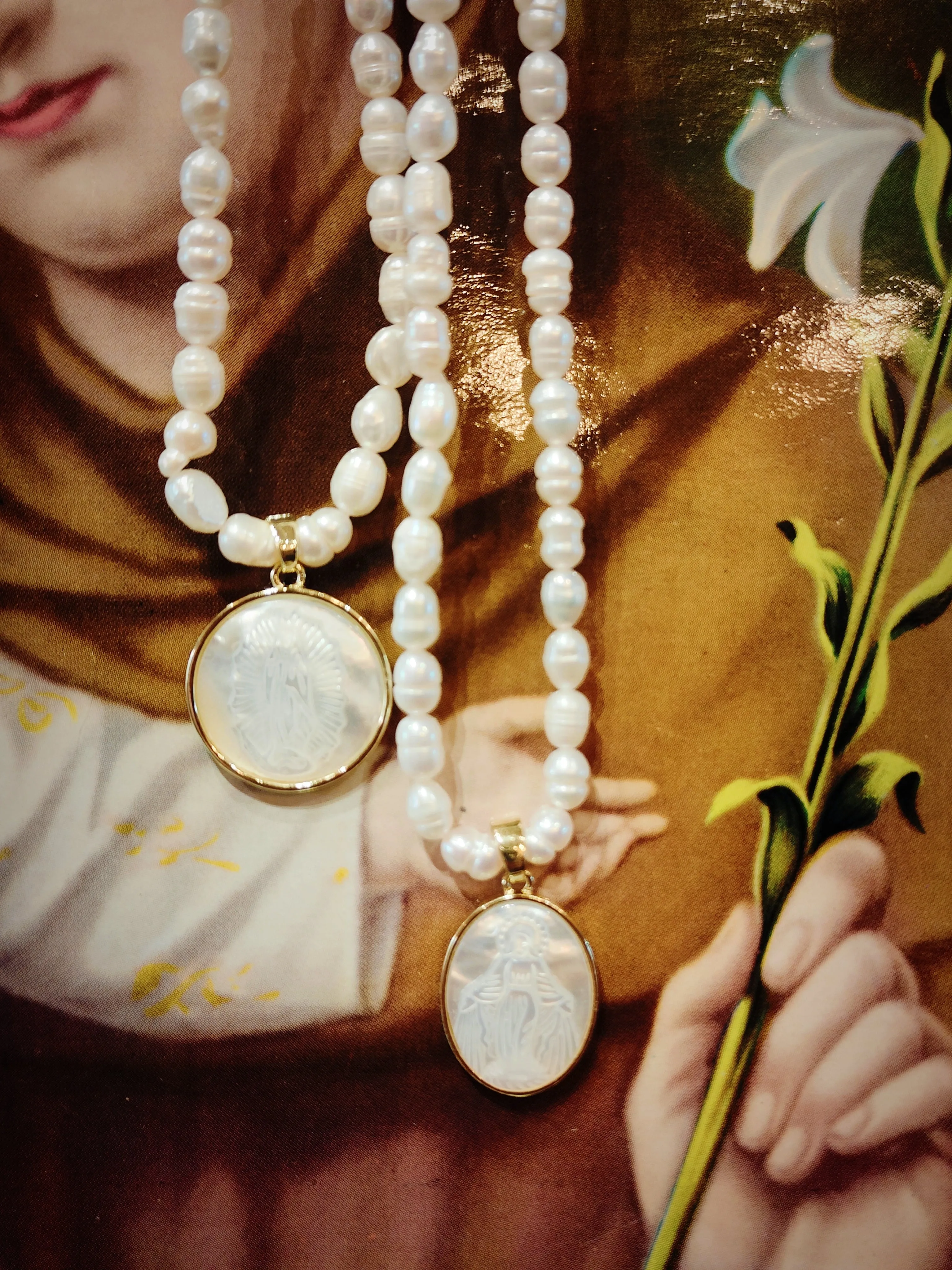 Pearl Virgin necklaces