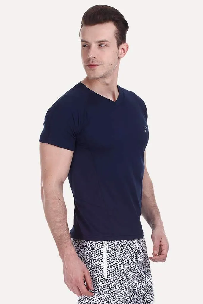 Performance Wear V Neck With Side Panel Stitch