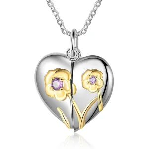 Personalized Heart Locket Necklaces