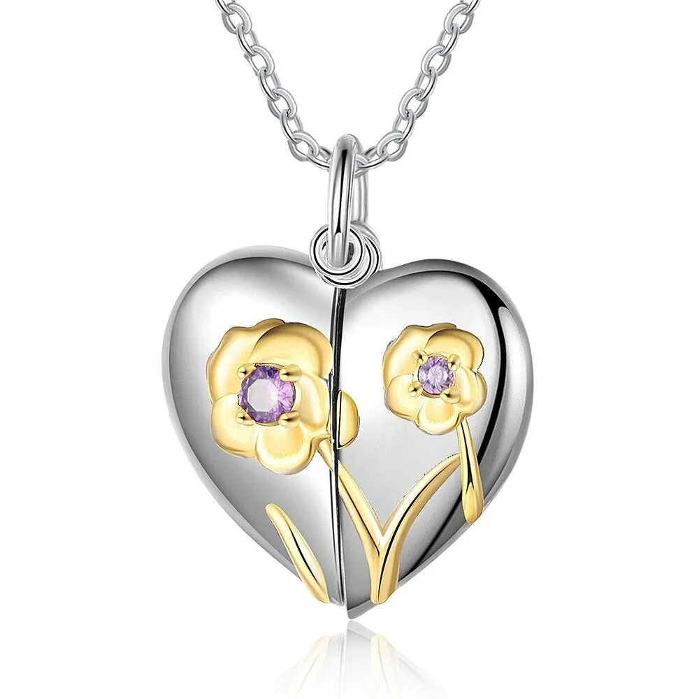 Personalized Heart Locket Necklaces