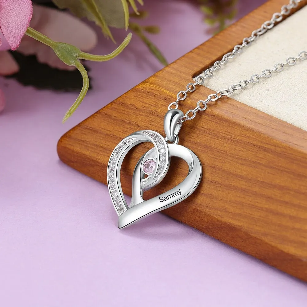 Personalized Necklaces Heart Pendant