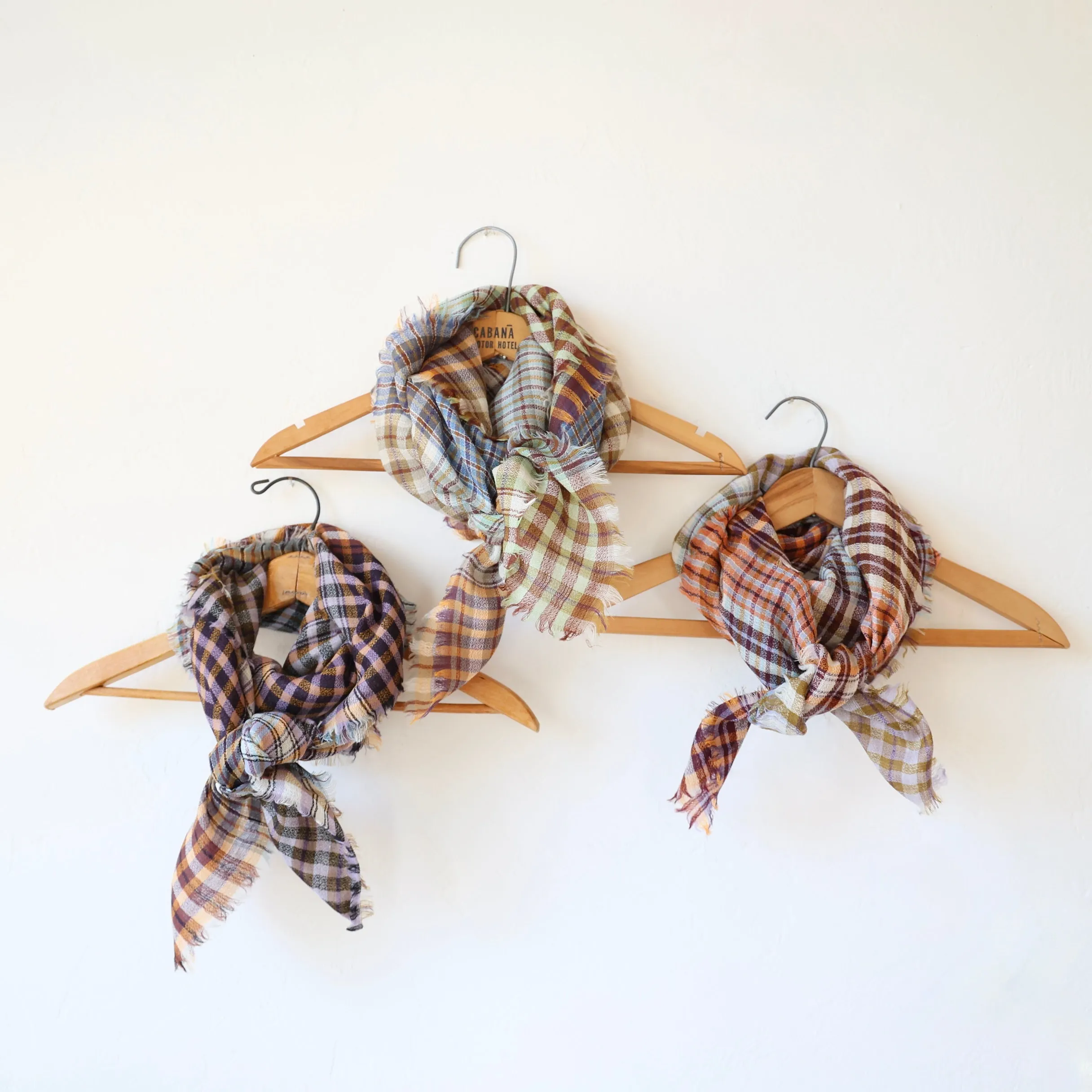 Épice Large Wool Plaid Stole - 3 Colors