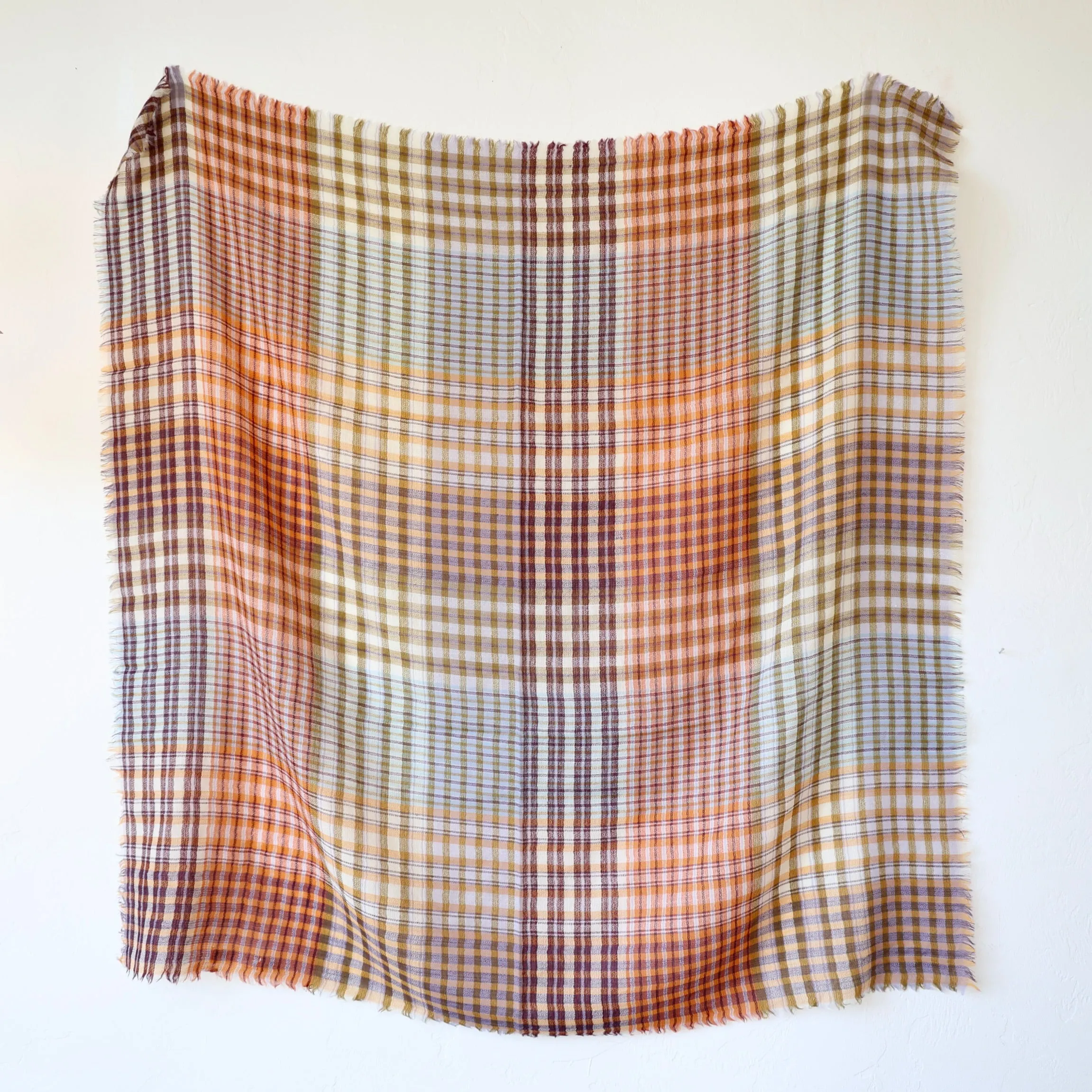 Épice Large Wool Plaid Stole - 3 Colors