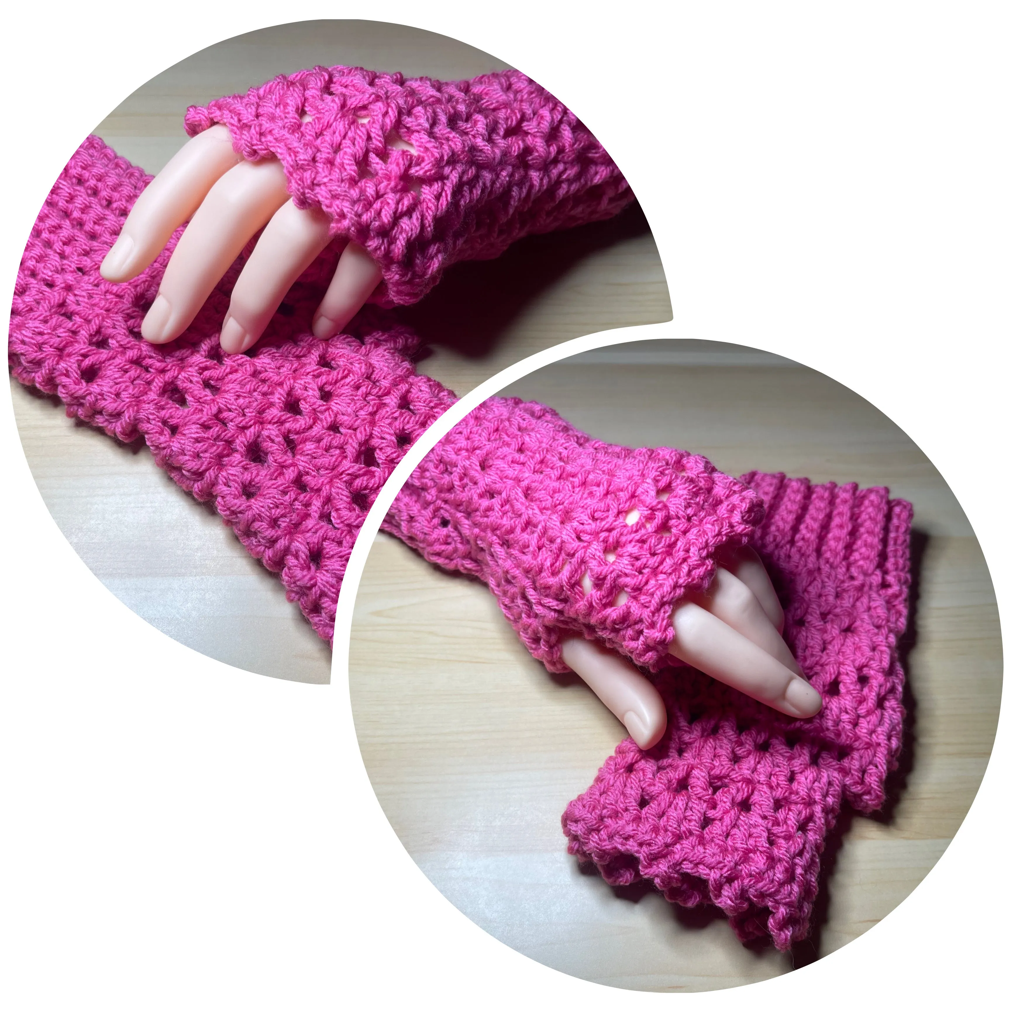 Pink Fingerless Gloves