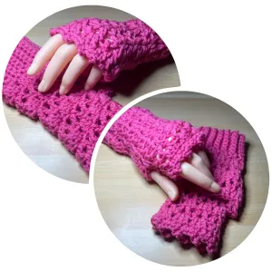 Pink Fingerless Gloves