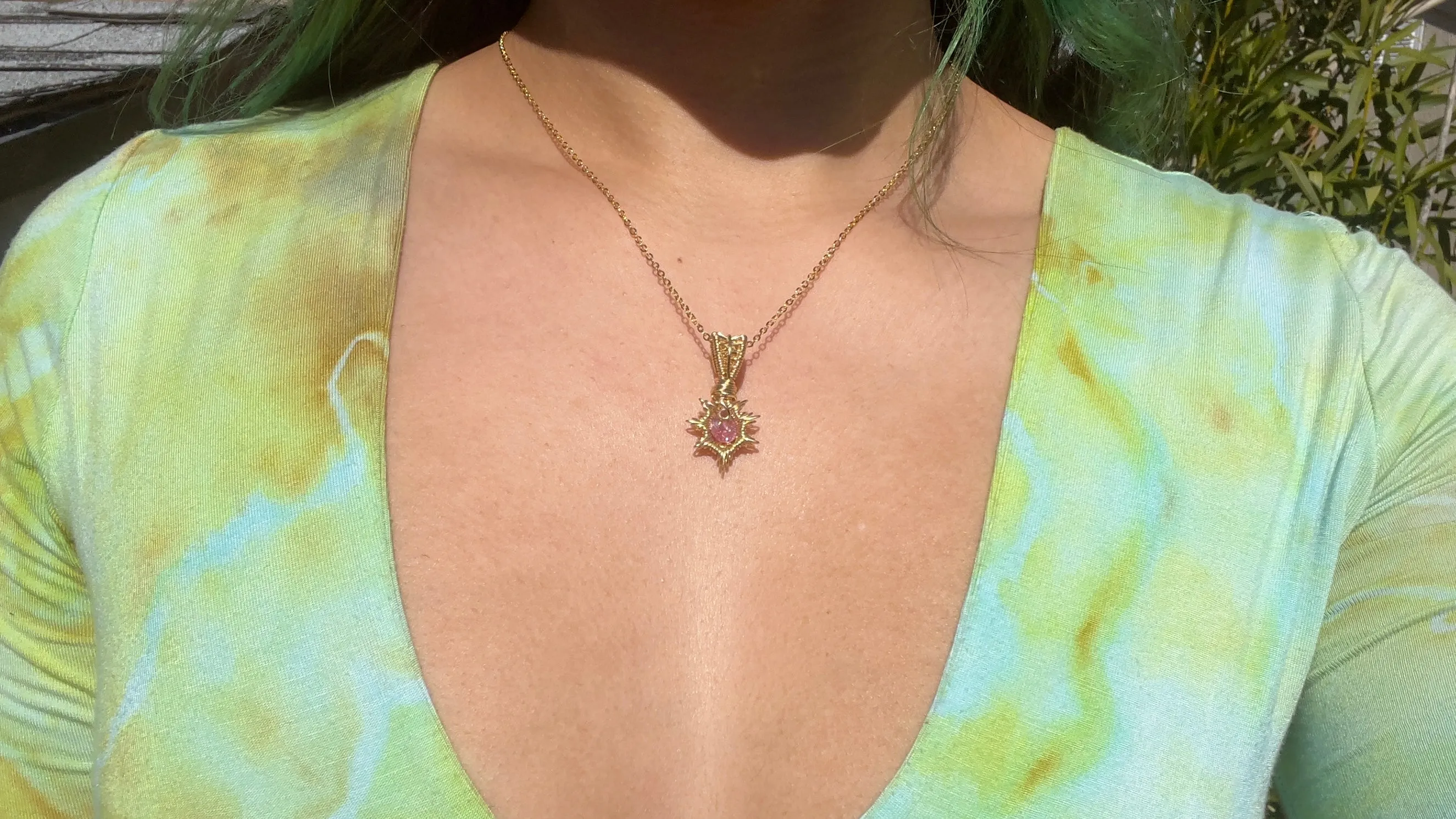 Pink Sapphire Sol Pendant ✵