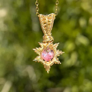 Pink Sapphire Sol Pendant ✵