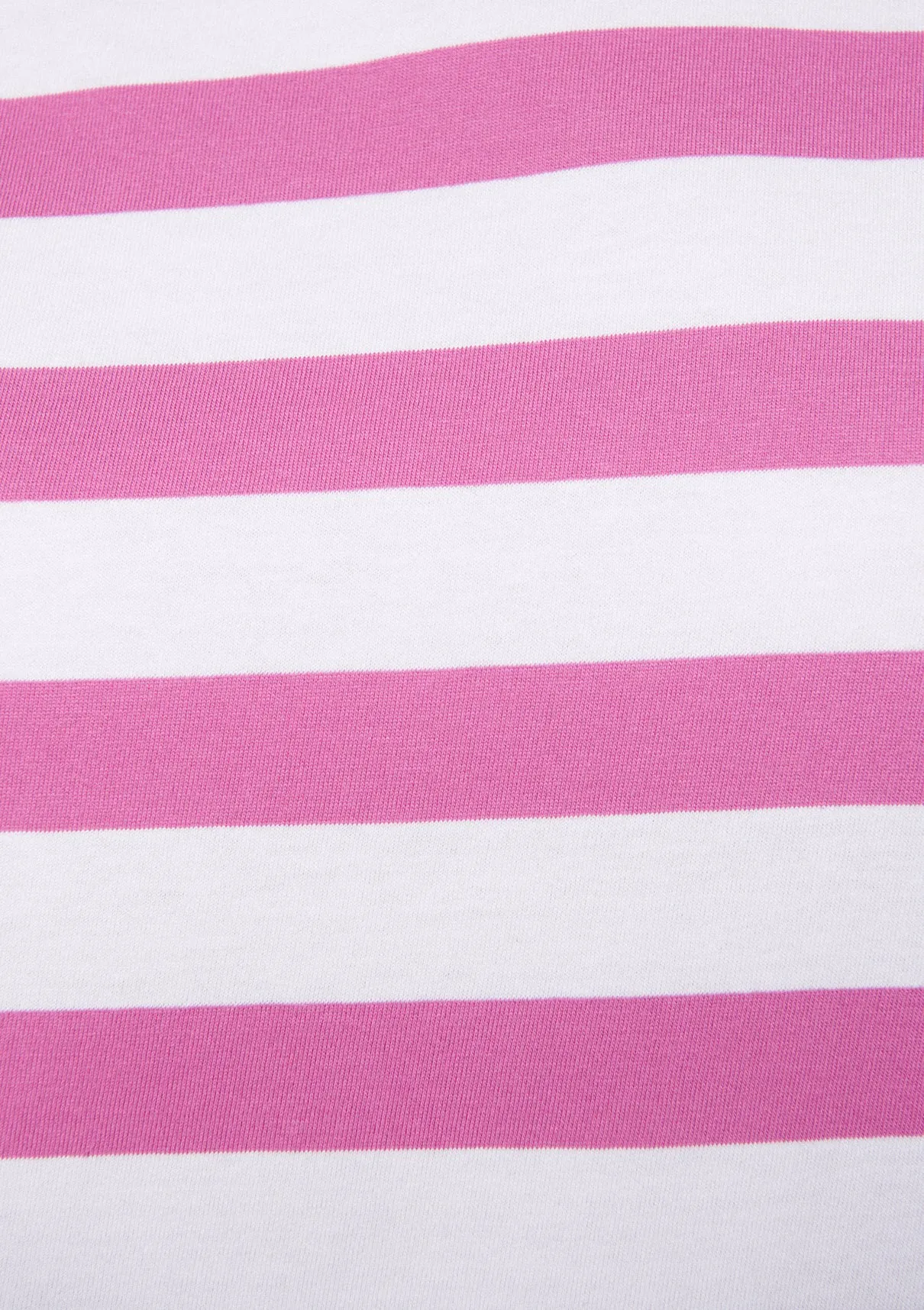 Pink Striped Crop T-Shirt