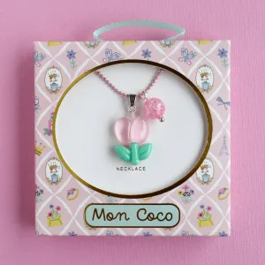 Pink Tulip Necklace