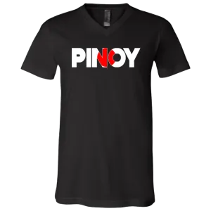 Pinoy Japan Flag Unisex Jersey V-Neck T-Shirt