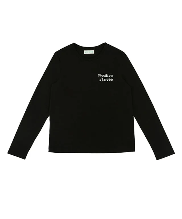 PIV'VEE Basic Long Sleeve T-shirt - Ebony Black