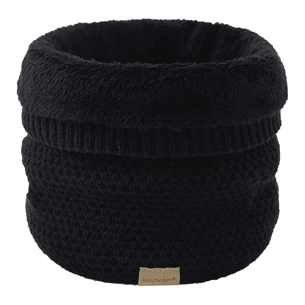 Plush Thick Neck Scarf Women Men Winter Knitted Cashmer-Like Collar Keep Warm Rings Scarves Outdoor Sport Collar Infinity Snood