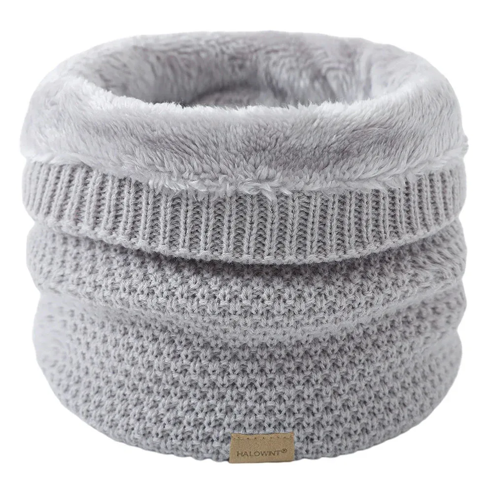 Plush Thick Neck Scarf Women Men Winter Knitted Cashmer-Like Collar Keep Warm Rings Scarves Outdoor Sport Collar Infinity Snood