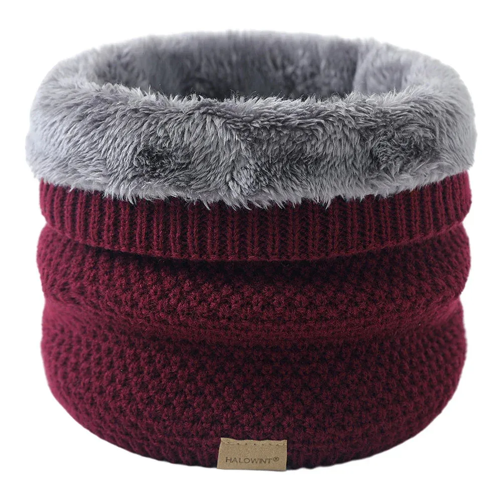 Plush Thick Neck Scarf Women Men Winter Knitted Cashmer-Like Collar Keep Warm Rings Scarves Outdoor Sport Collar Infinity Snood
