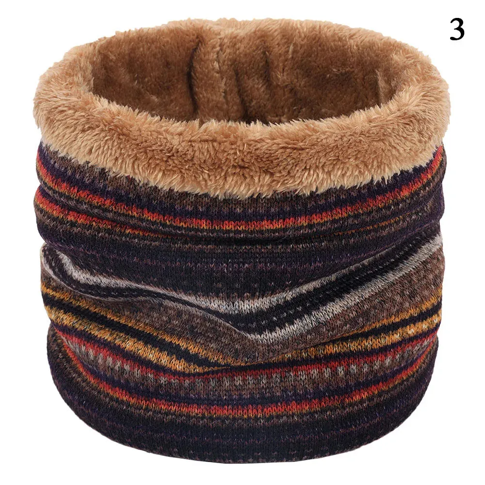 Plush Thick Neck Scarf Women Men Winter Knitted Cashmer-Like Collar Keep Warm Rings Scarves Outdoor Sport Collar Infinity Snood
