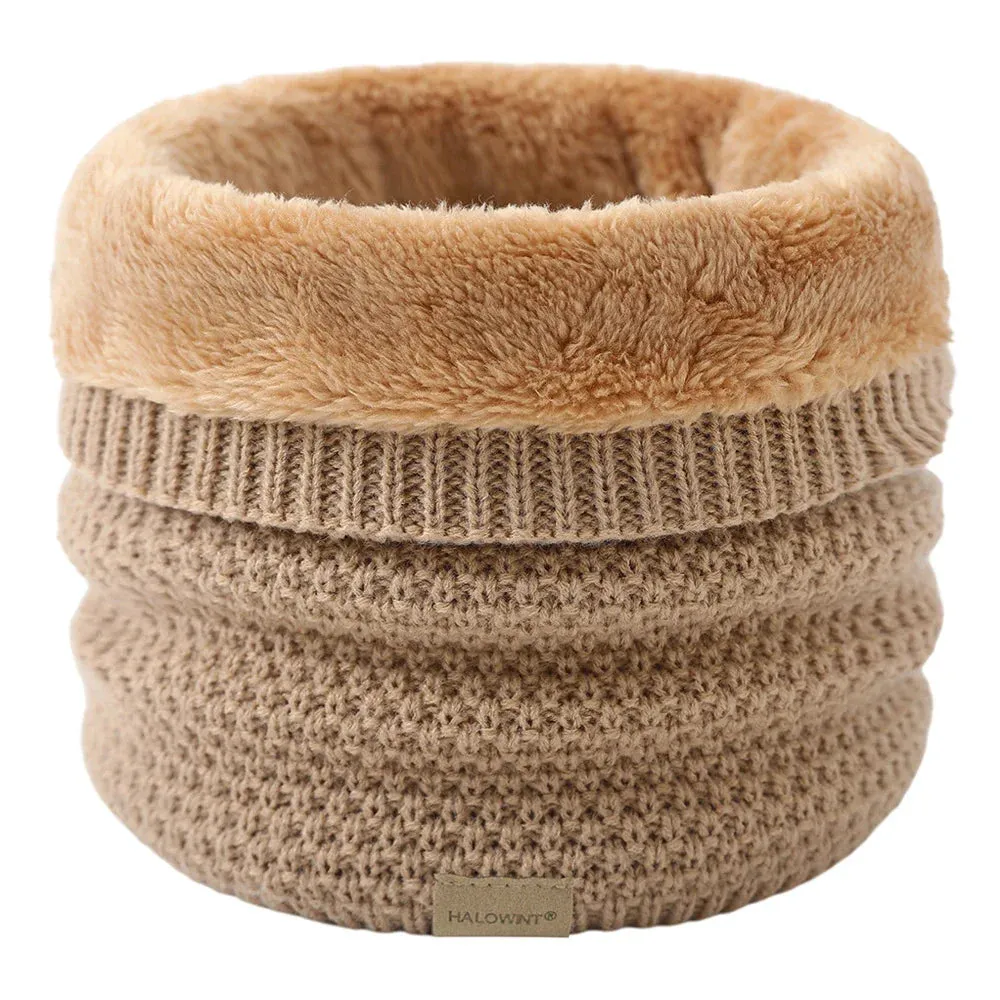 Plush Thick Neck Scarf Women Men Winter Knitted Cashmer-Like Collar Keep Warm Rings Scarves Outdoor Sport Collar Infinity Snood