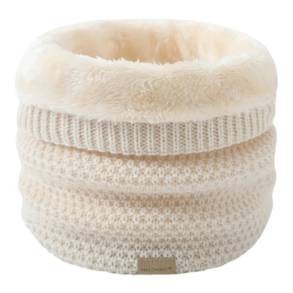 Plush Thick Neck Scarf Women Men Winter Knitted Cashmer-Like Collar Keep Warm Rings Scarves Outdoor Sport Collar Infinity Snood