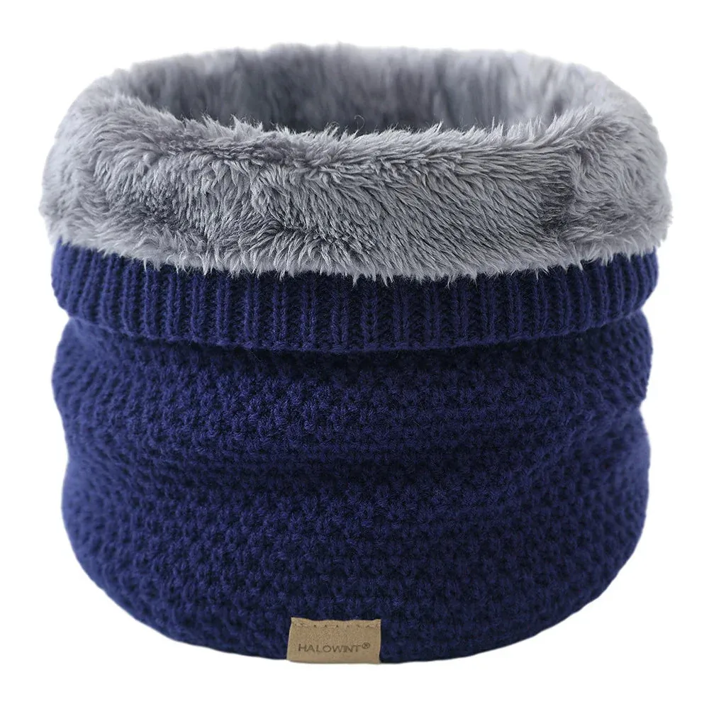 Plush Thick Neck Scarf Women Men Winter Knitted Cashmer-Like Collar Keep Warm Rings Scarves Outdoor Sport Collar Infinity Snood