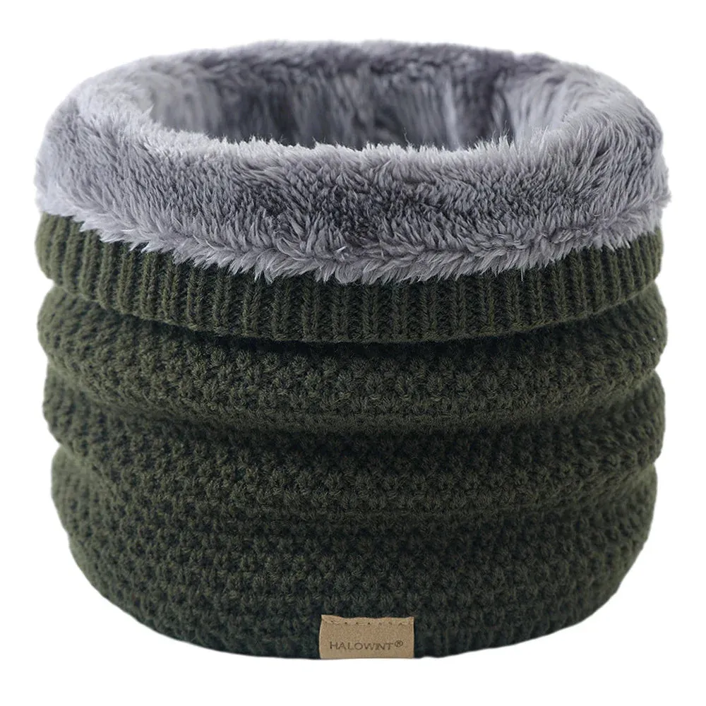Plush Thick Neck Scarf Women Men Winter Knitted Cashmer-Like Collar Keep Warm Rings Scarves Outdoor Sport Collar Infinity Snood