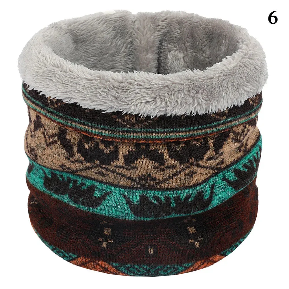 Plush Thick Neck Scarf Women Men Winter Knitted Cashmer-Like Collar Keep Warm Rings Scarves Outdoor Sport Collar Infinity Snood
