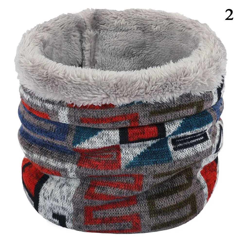 Plush Thick Neck Scarf Women Men Winter Knitted Cashmer-Like Collar Keep Warm Rings Scarves Outdoor Sport Collar Infinity Snood