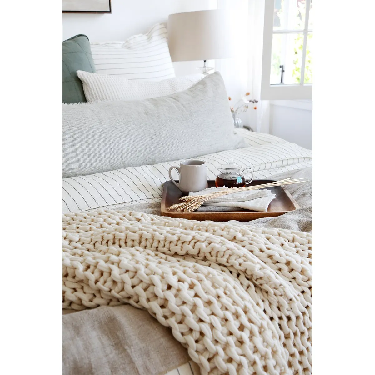 Pom Pom at Home Finn Chunky Hand Knit Throw ~ Available in 4 Colors